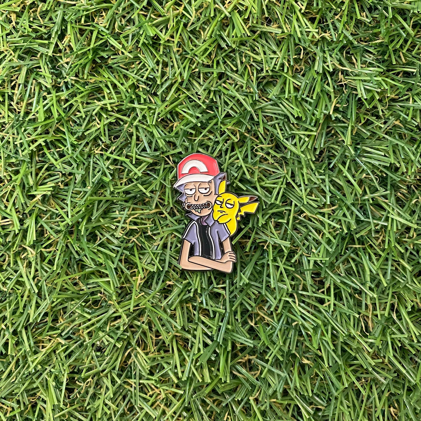 Rick & Morty as Pikachu and Ash Ketchum Enamel Pin - thehappypin