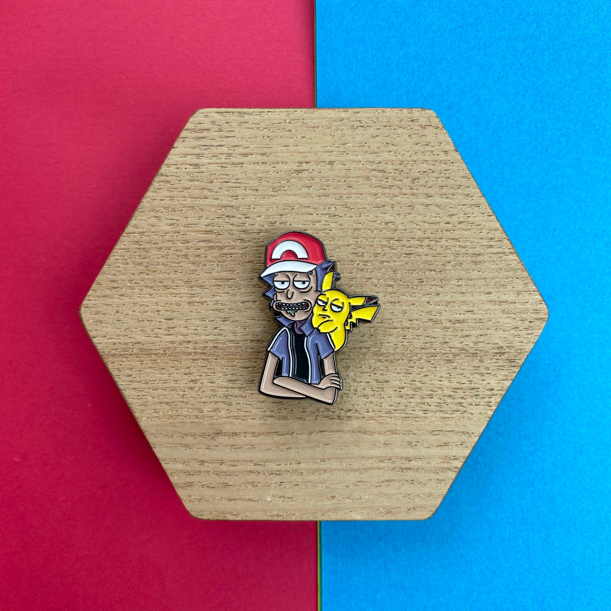Rick & Morty as Pikachu and Ash Ketchum Enamel Pin - thehappypin