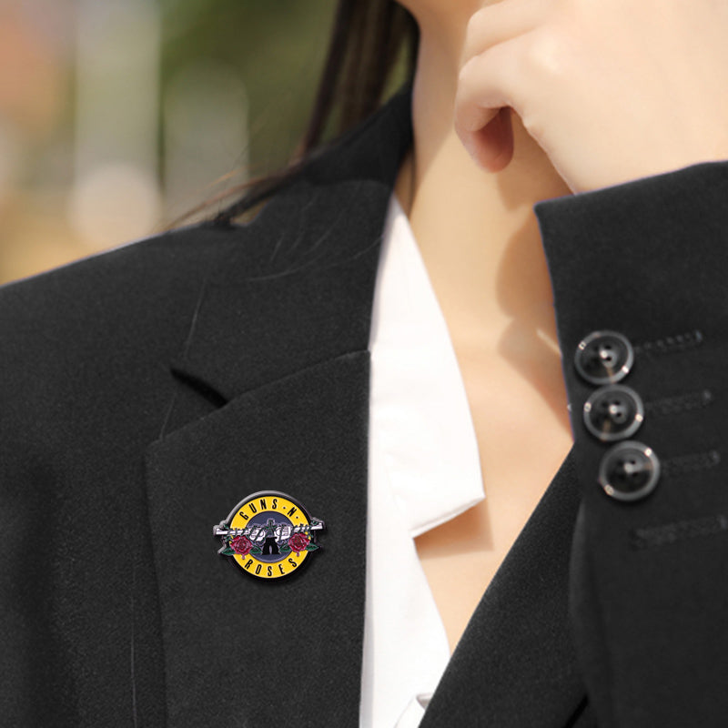Guns N Roses Band Logo Enamel Pin - thehappypin