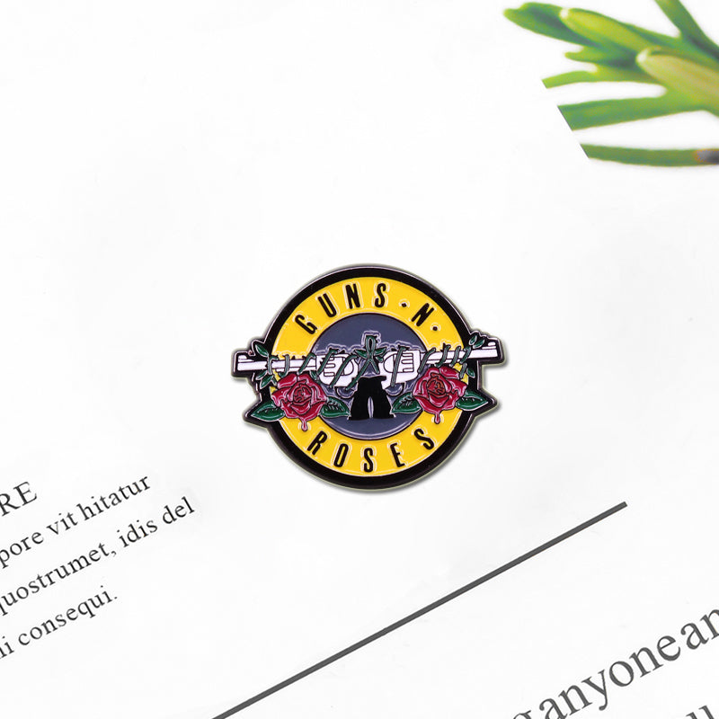 Guns N Roses Band Logo Enamel Pin - thehappypin